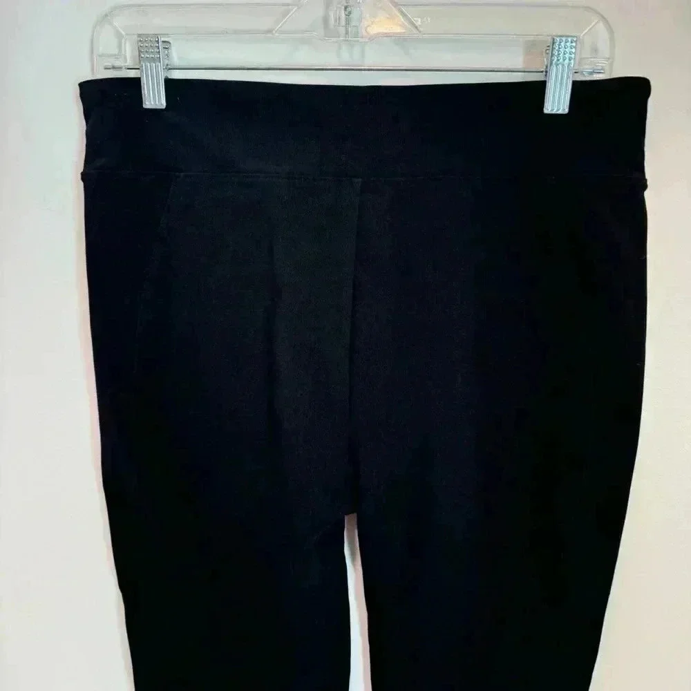 Spanx Micro Rib Knit Control Top Skimmer Leggings in Black Pants Women's Size XL